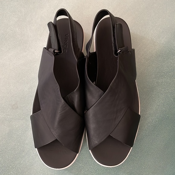 Vince Weslan Criss Cross Leather Sandal Platform - Picture 8 of 14